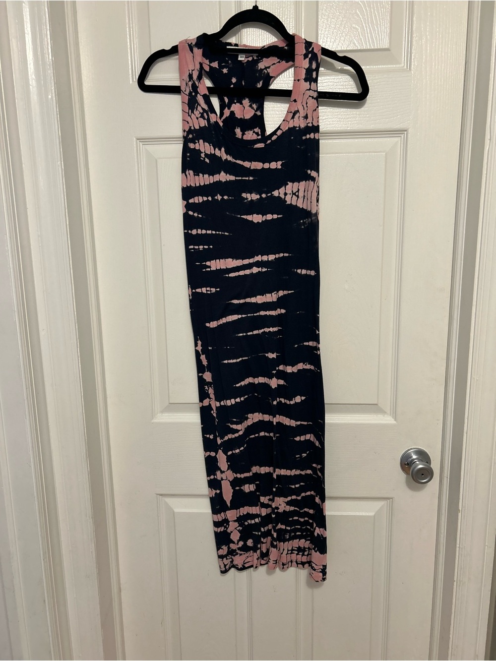 YFB Tie-Dye Scoop neck Racerback Maxi Dress - Navy & Blush